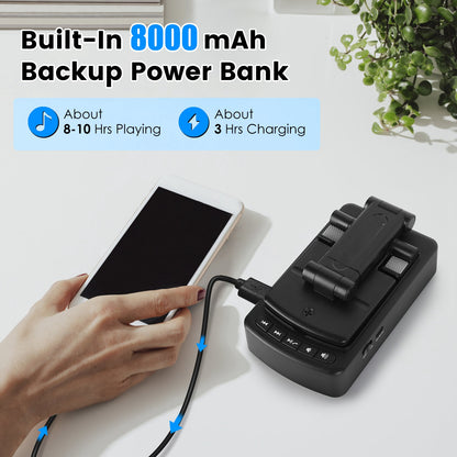 Foldable Phone Stand with Wireless Speaker & Power Bank