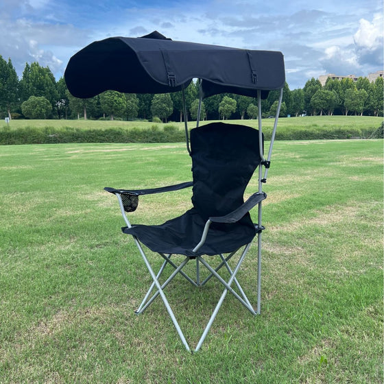 Portable Folding Outdoor Chair with Sunshade Camping Furniture & Gear product image 2