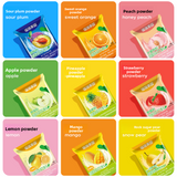 Tart plum powder, fresh orange powder
