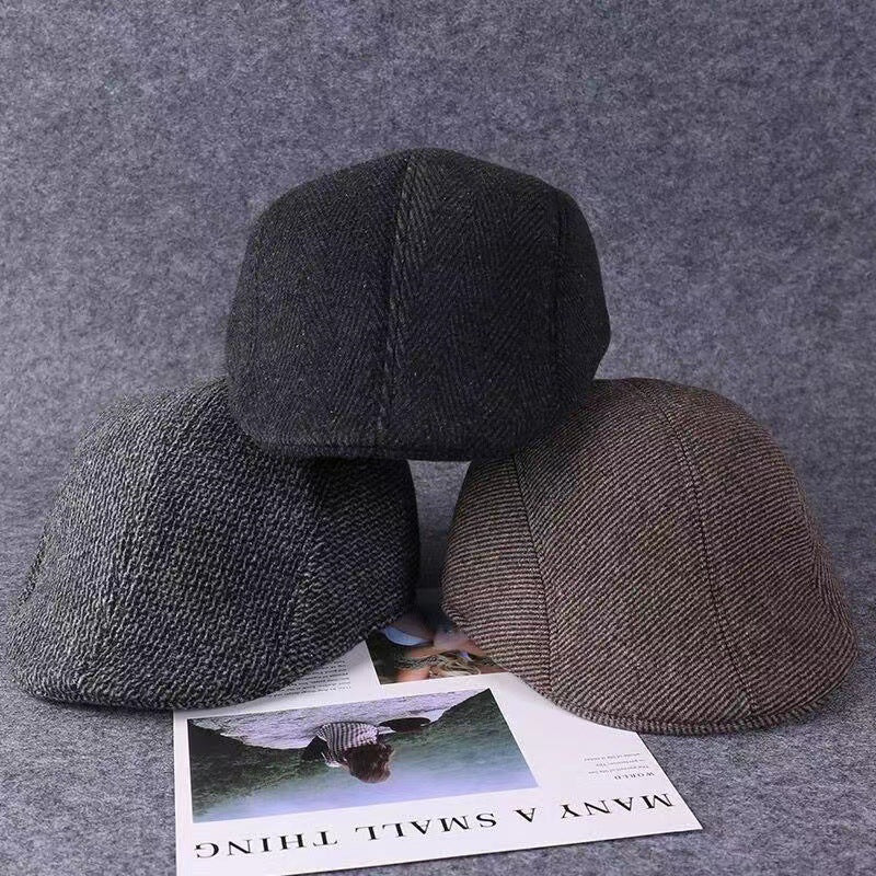 Men's Thickened Woolen Forward Cap