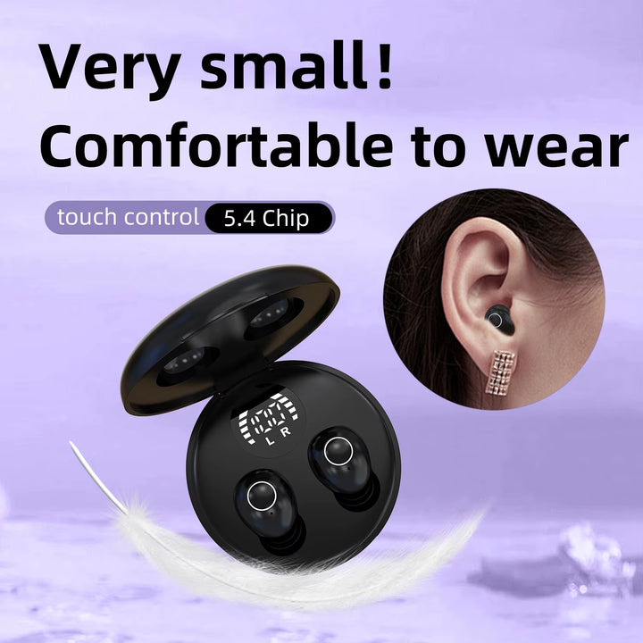 Wireless earbud detail with touch sensor