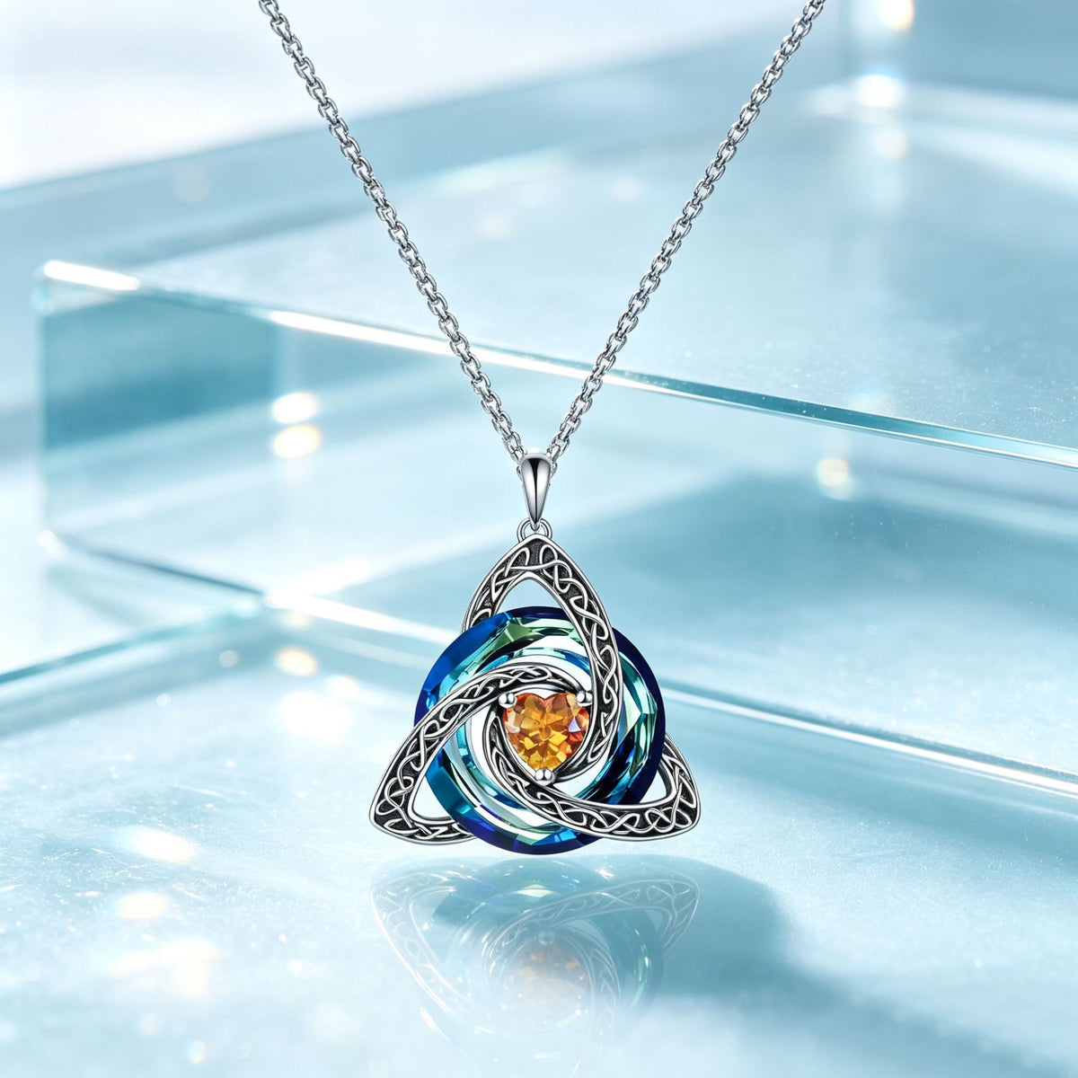 Celtic Knot Birthstone Necklace