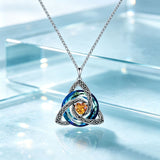 Celtic Knot Birthstone Necklace