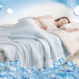 Reversible Cooling Blankets Smooth Air Condition Comforter Lightweight Summer Quilt Washable Double Side Cold Fabric & Cool Skin