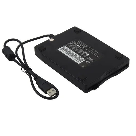Back of the external floppy drive with USB cable