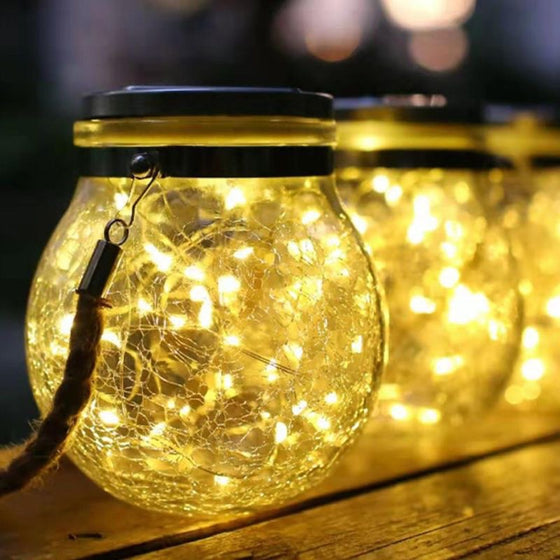 Solar Cracked Glass Bottle Light Garden & Outdoor product image 1