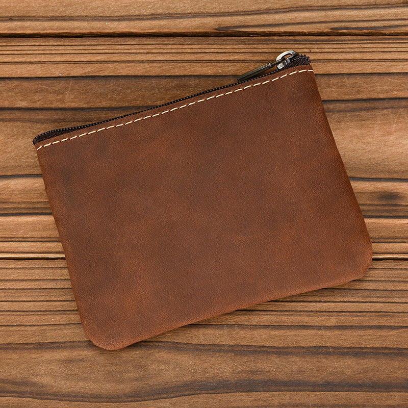 Vintage Genuine Leather Wallet with Keychain