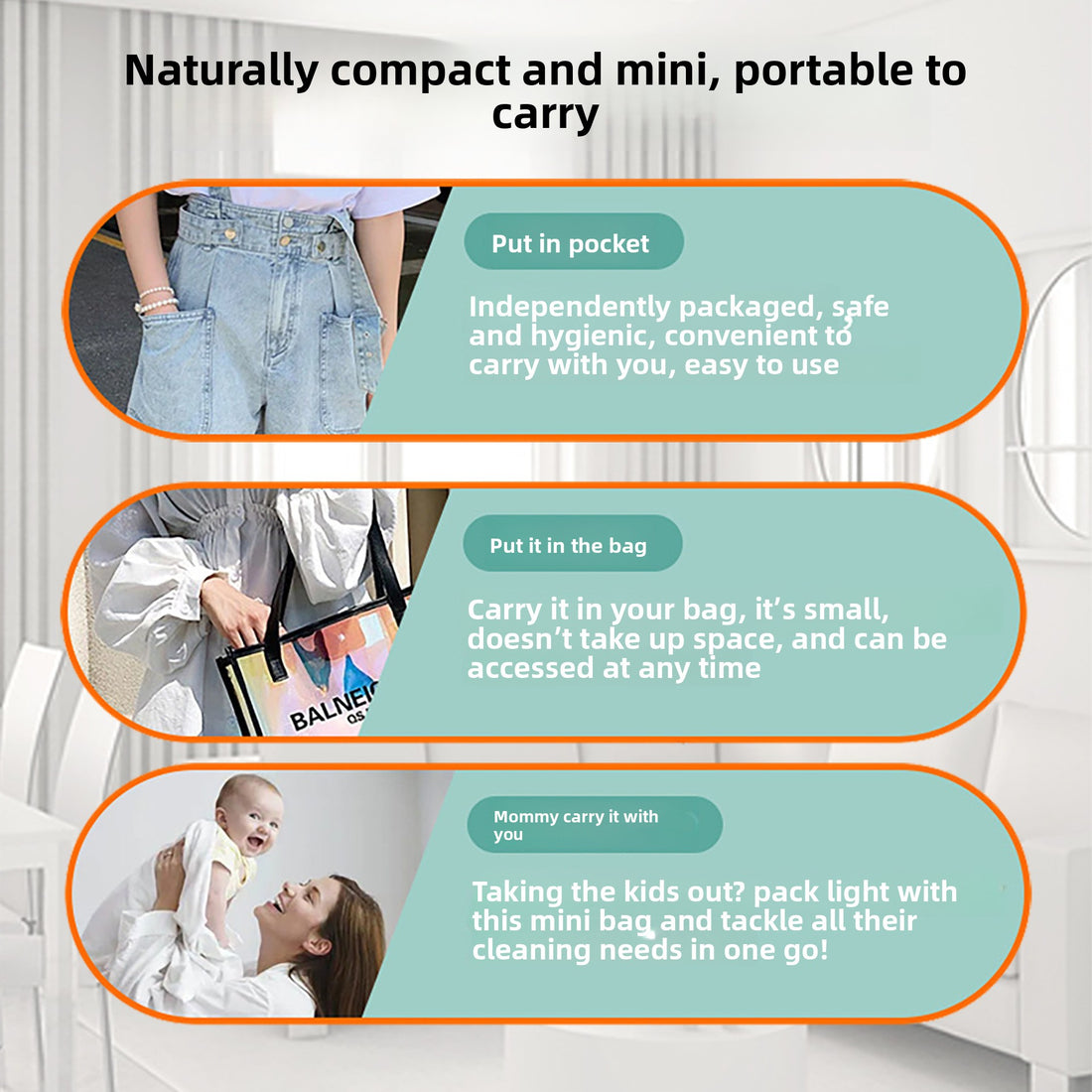 Mini Portable Wet Wipes for Children product image 3