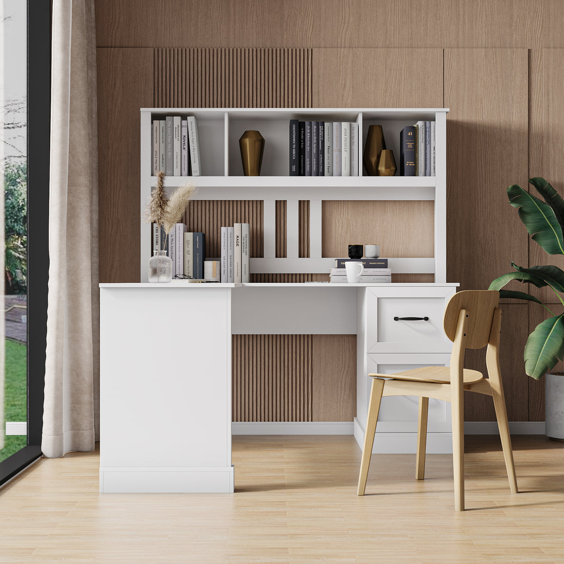 Home Office Computer Desk With Hutch