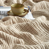 6-Layer Pure Cotton Gauze Towel Blanket, All-Cotton Bubble Gauze Towel Blanket, Single/Double Air-Conditioning Summer Cooling Blanket, Thin Quilt