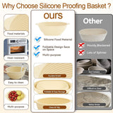 Bread proofing basket floured interior