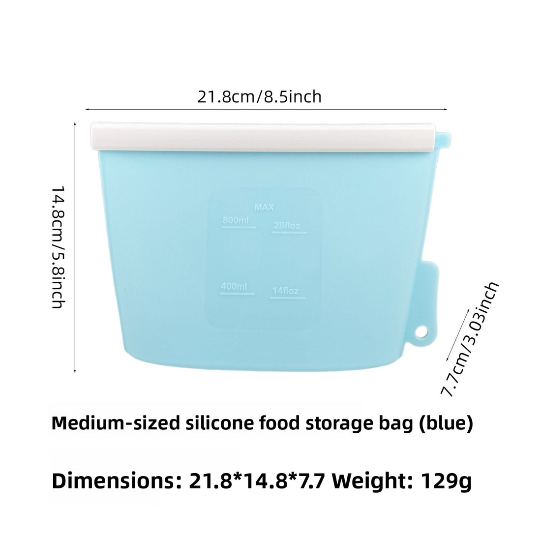 Food-grade vertical silicone fresh-keeping bag