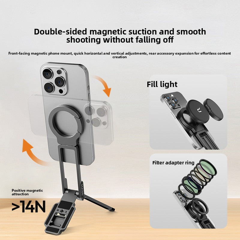Portable Magnetic Carabiner Phone Holder Tripod