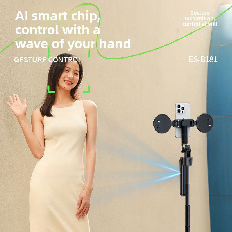 AI Face Tracking Selfie Stick with Bluetooth Remote