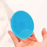 Baby Adult Bath Soft Brush with Suction Cup Silicone Face Cleansing Brush