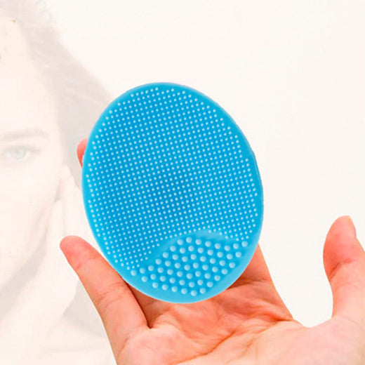 Baby Adult Bath Soft Brush with Suction Cup Silicone Face Cleansing Brush