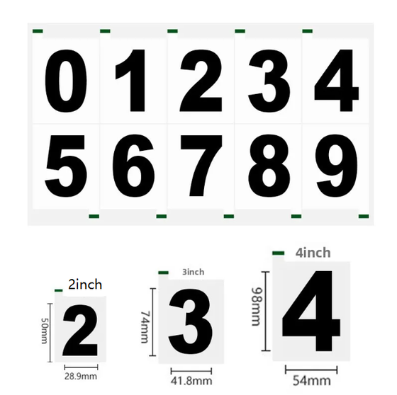 Reflective waterproof sunscreen house number stickers product image 4
