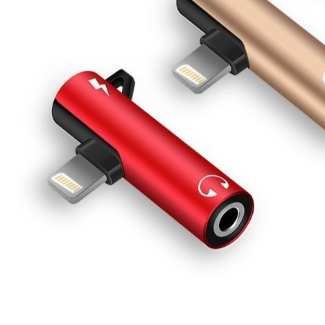 Apple 3.5mm to Lightning Headphone Adapter Charging and Audio Converter for iPhone