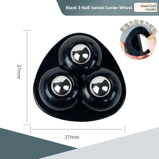 Adhesive Universal Furniture Casters with Steel Ball Bearings