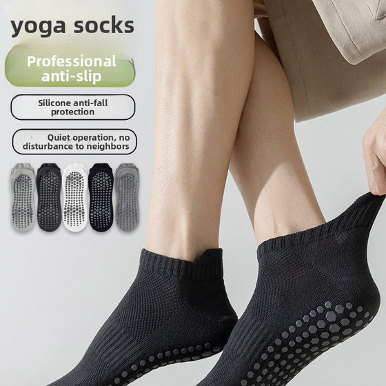 Men's Non-Slip Cotton Yoga Socks Short Anti-Skid Pilates Sport Training Floor Pilates Socks