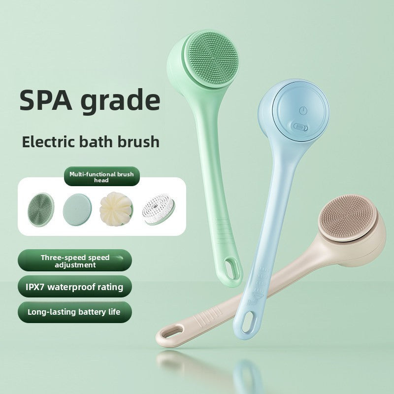 Rotating electric bath brush