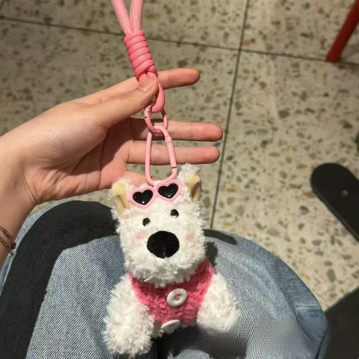 West Highland Puppy Plush Keychain Toy