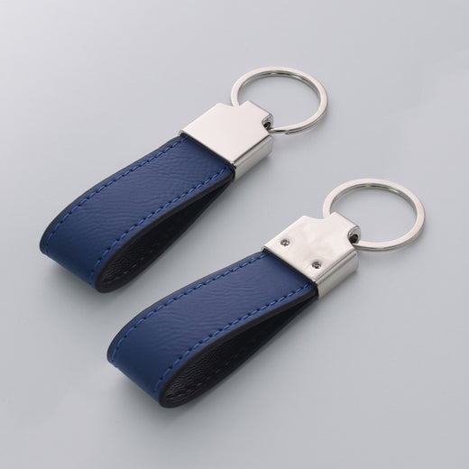 Laser Engraving Leather Metal Keychain
