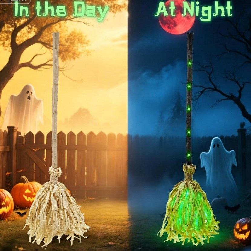 Animated Magic Witch Broom Decoration with Sound