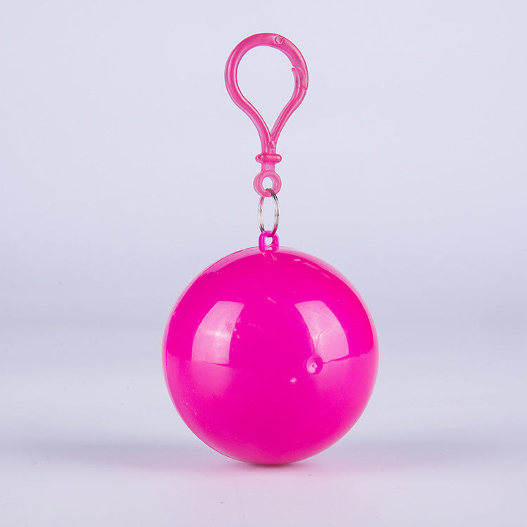 Portable disposable raincoat ball
