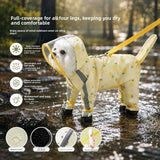 Dog fruit four-legged raincoat can be pulled four-legged waterproof