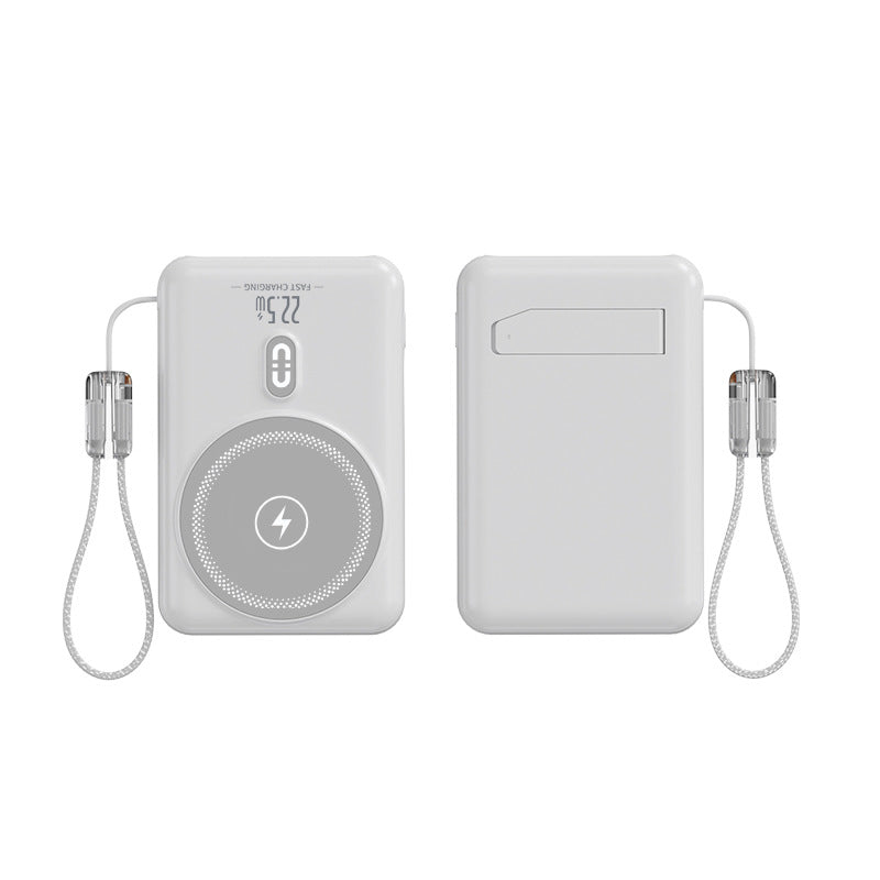 3-in-1 15W Magnetic Wireless Portable Charger 22.5W Power Bank with Built-in Cable and Watch Charging