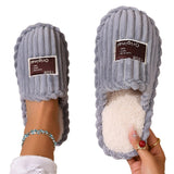 Womens Plush Winter Slippers