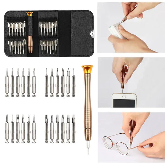 Bit set with uses on phones and glasses