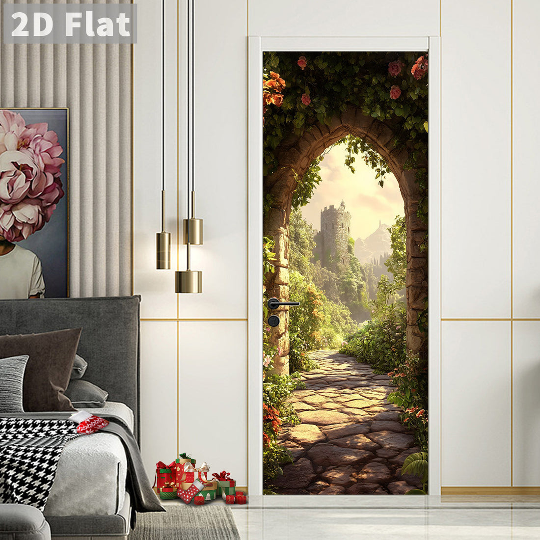 Creative Wooden Door Refurbished Door Stickers Wall Stickers