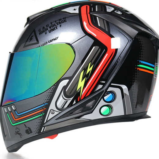 Full Face Bicycle Helmet with Dual Lens