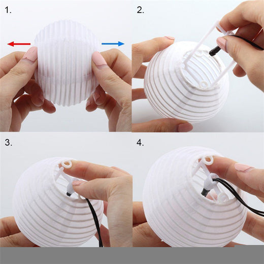 Solar Powered LED Lantern String Lights