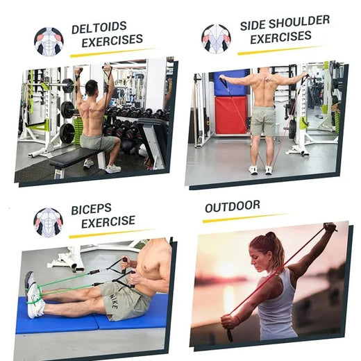 Resistance bands tube handles close-up