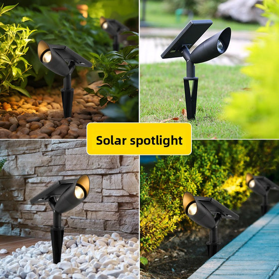Solar Powered Outdoor Garden Spotlight with Ground Stake Garden & Outdoor product image 3