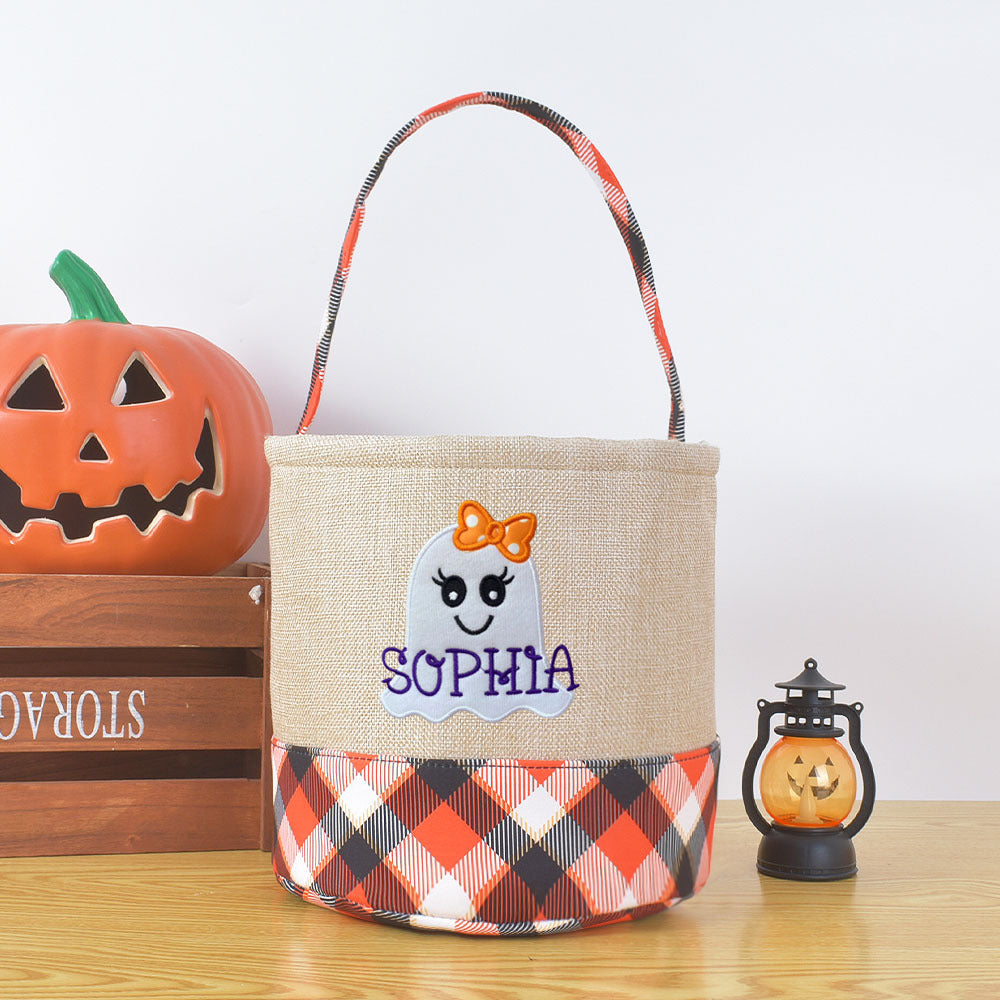 Halloween decorative storage basket with handle