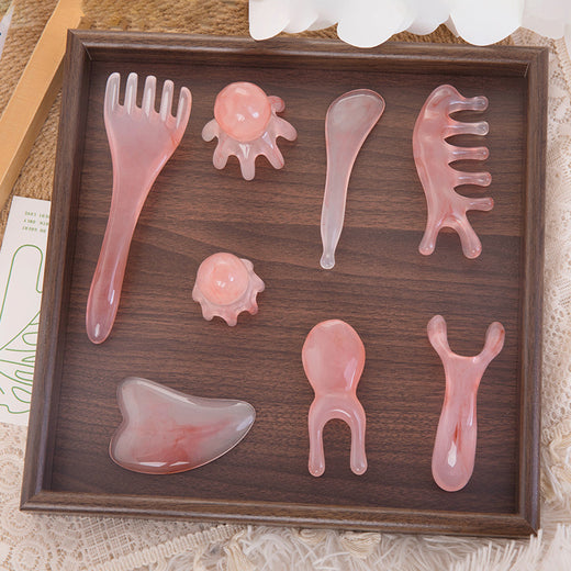 Facial Gua Sha Scraping Stick, Meridian Brush, Octopus Head Massage Comb product image 3