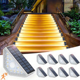 Solar-powered stair lights