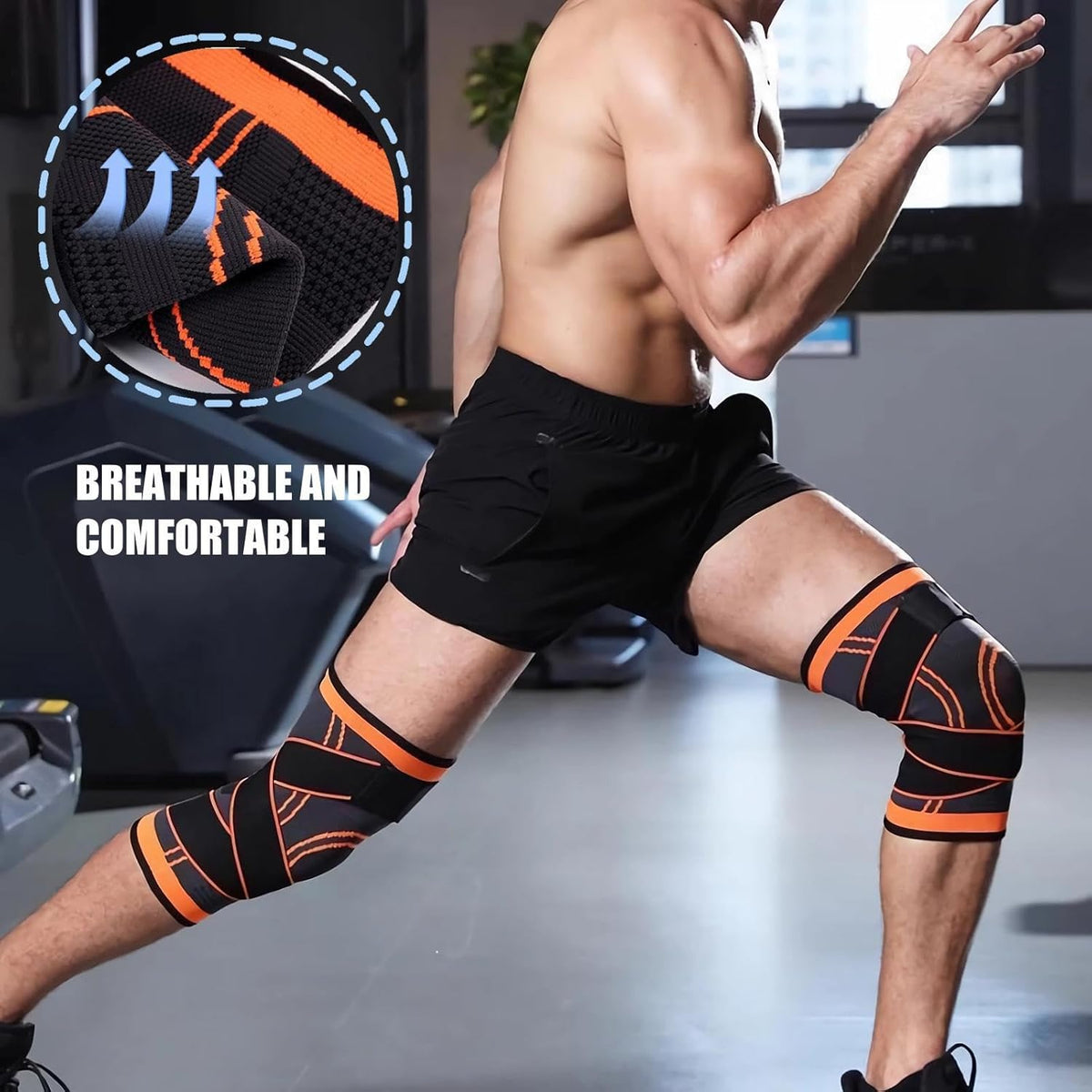 Adjustable Knee Support Wrap Compression Brace for Sports