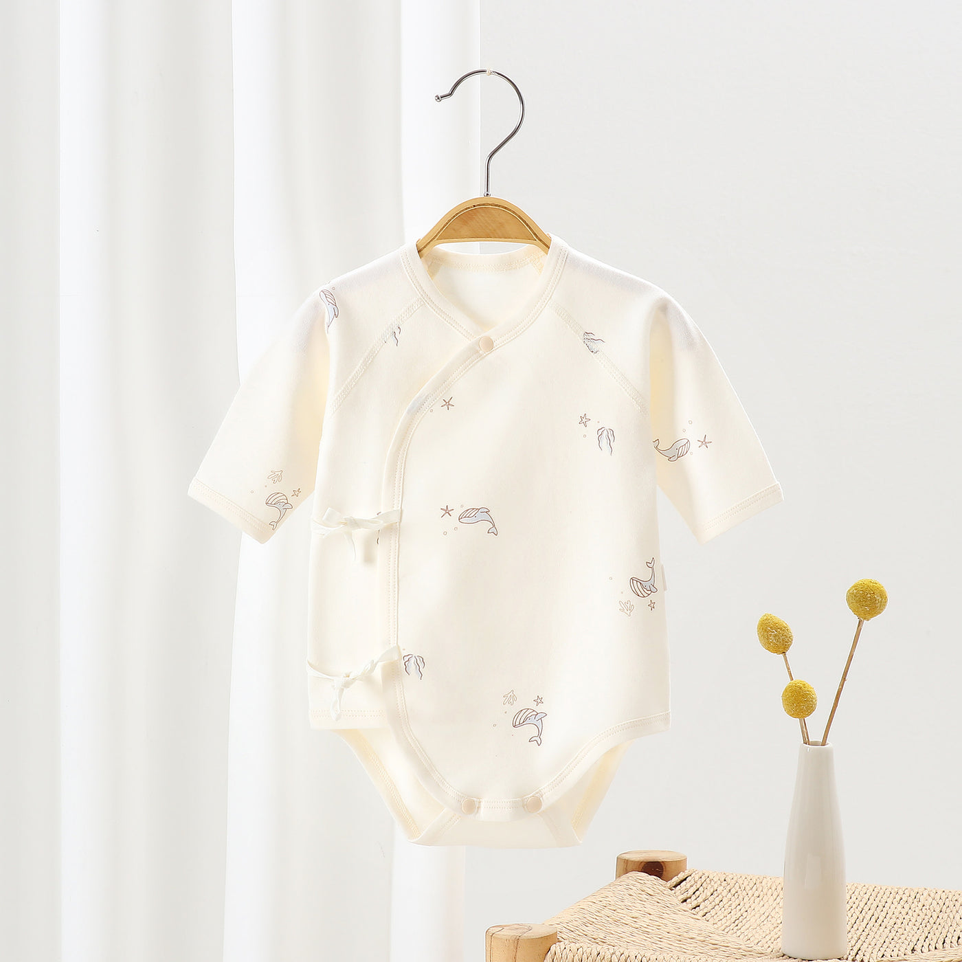 Pure Cotton Baby Romper Long Sleeve