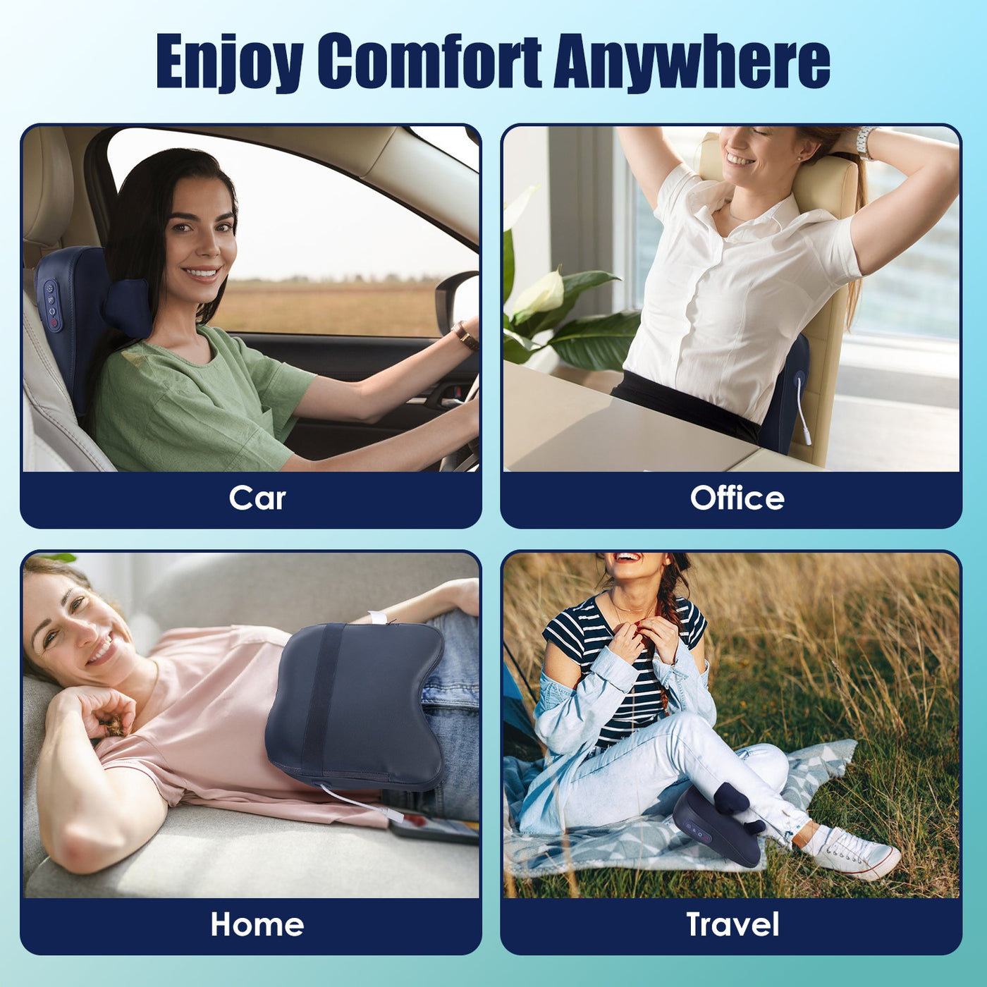 Cordless neck shoulder massager charging cable