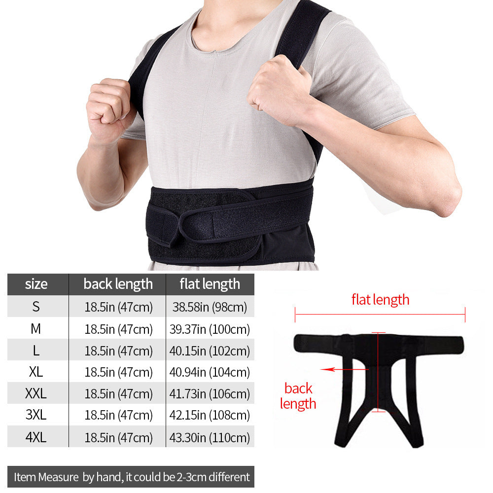 Double Ribbed Back Support Posture Correction Belt