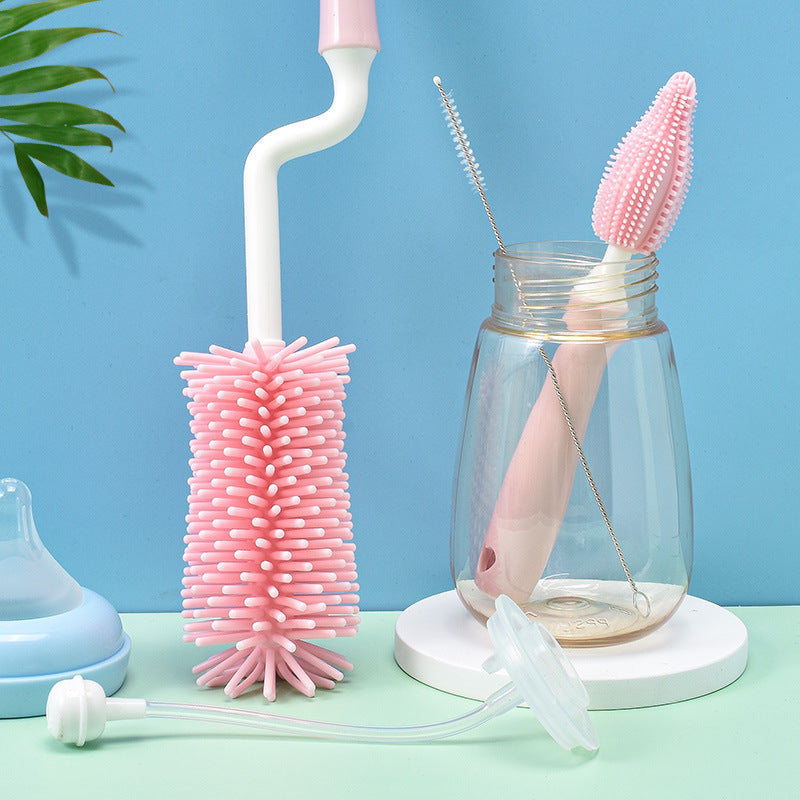Silicone Baby Bottle Brush Set with 360 Rotation product image 2