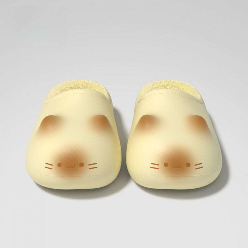 Cute Kitten Fleece-Lined Slippers
