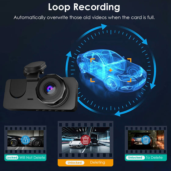 Loop recording graphic for the dash cam