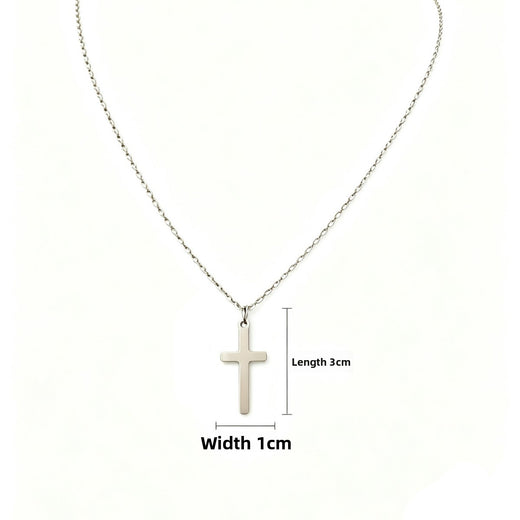 Minimalist Cross Titanium Steel Necklace product image 1