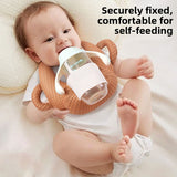 Portable anti-spitting-up baby bottle-feeding pillow for infants